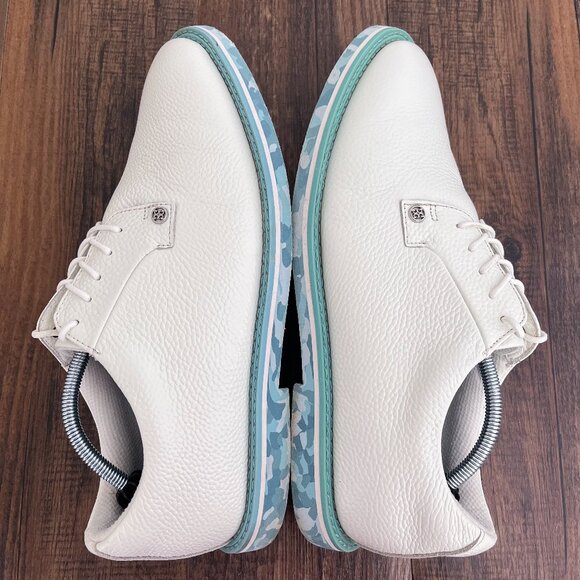 G/Fore Gallivanter Camo Sole Leather Golf Shoe G4MF23EF02 Size 13 White Blue - Picture 5 of 16